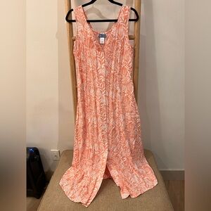 Vintage Koret Coral and White Patterned Blouse